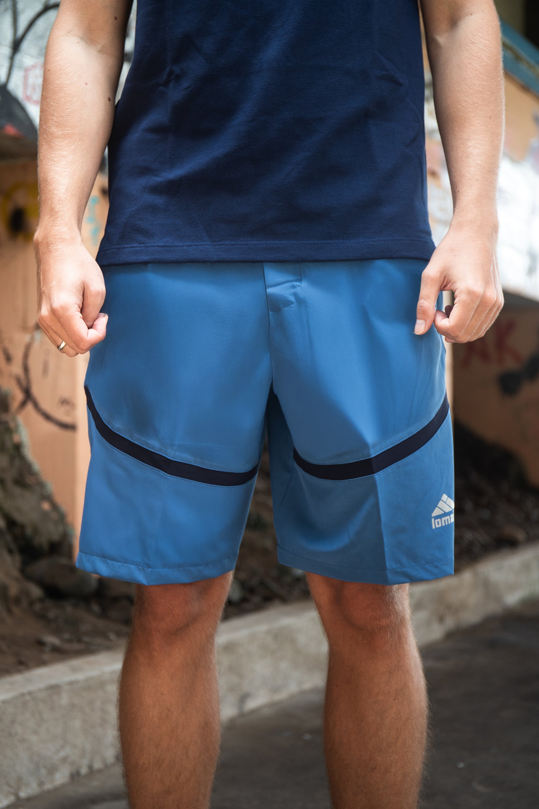 Short Lomas Active Flex Acero c/ Azul marino